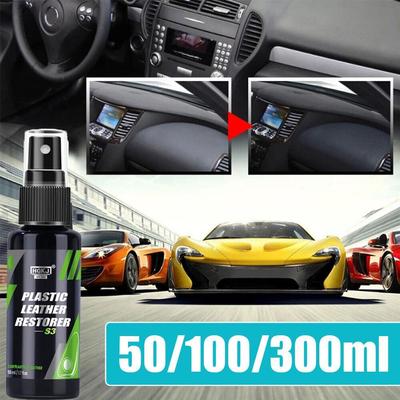 50/100/300 ml HGKJ AUTO S3 Kunststoff-Leder-Aufbereitung Restaurator Schnellbeschichtungsmittel für Auto-Innenraum-Leder-Renovierer mit Schwamm