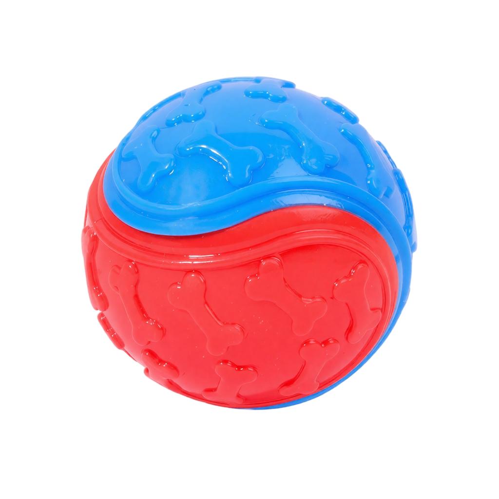 Dog Squeaky Ball Toy, Color Print -Shaped Ball for Small Dogs and