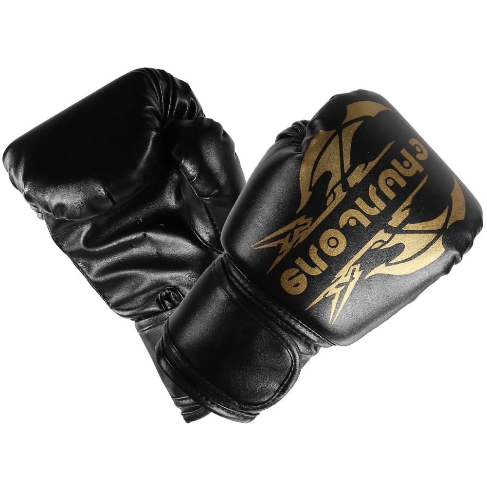 1 Paar Boxhandschuhe Sanda Boxhandschuh Kenpo Trainings Übungsgeräte für Erwachsene Kinder schwarz