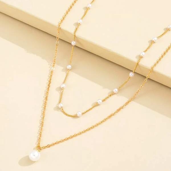 Trendy Japanese & Korean Multi-Layer Pearl Choker Necklace for Women