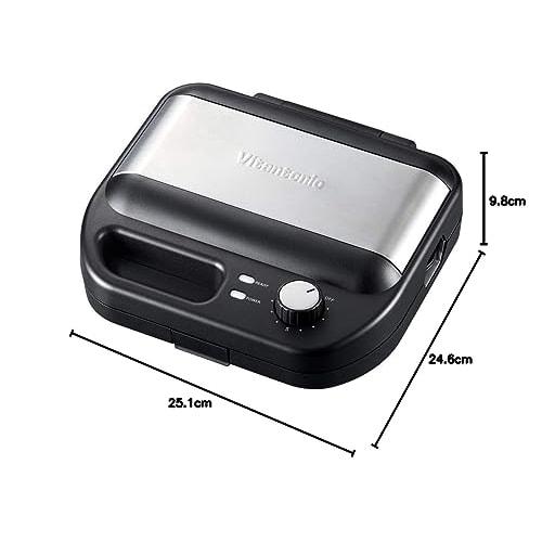 Official Vitantonio Waffle & Hot Sandwich Baker (VWH-500-K) [The All-You-Need Waffle & Hot Sandwich Baker] Electric Waffle Maker/Sandwich Maker (Black