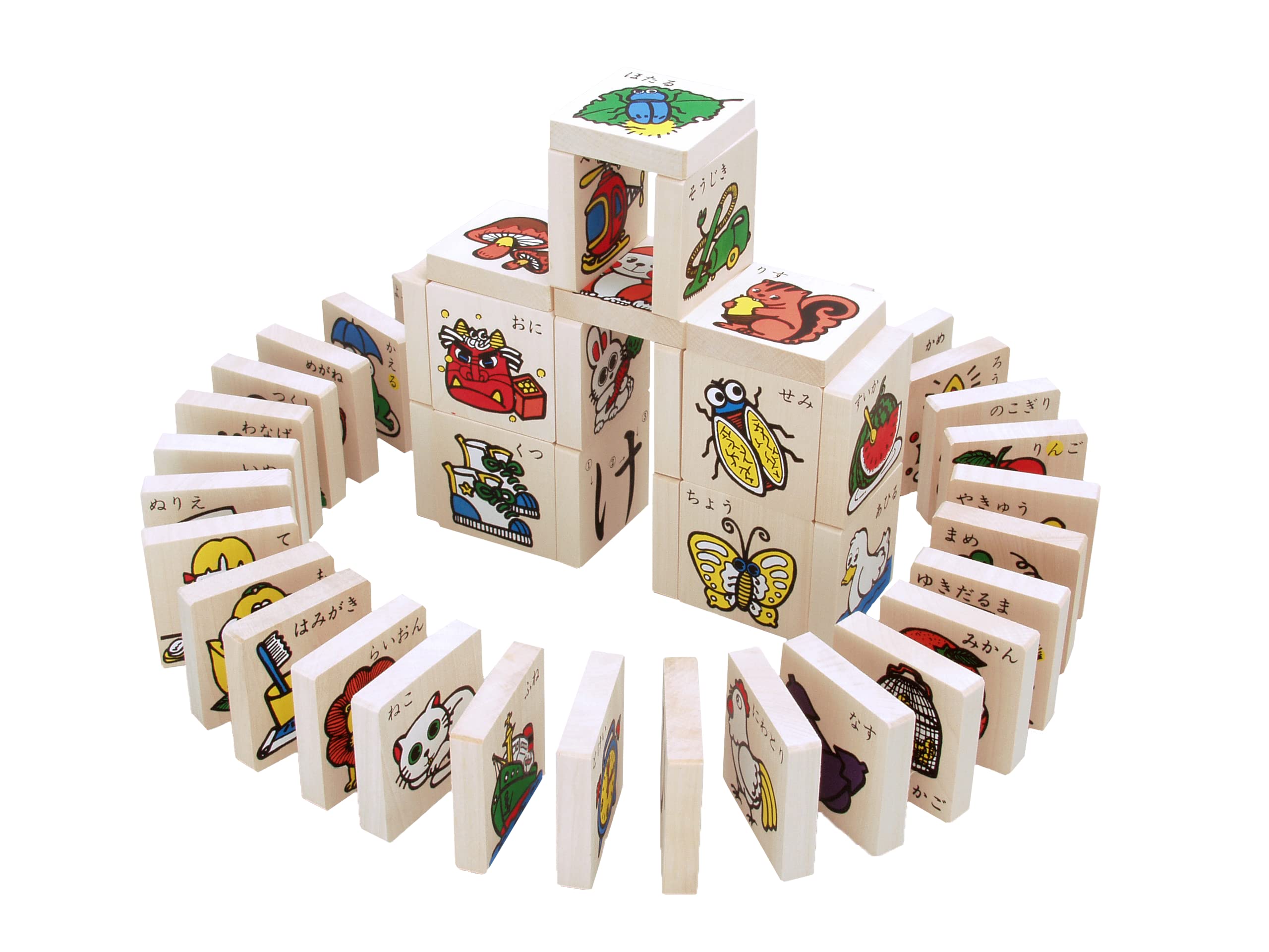 

Sakai Sangyo Gujo Hachiman Hiragana Building Blocks, Ages 18 Months to 1.5 Years, Made in Japan, Wooden, Montessori