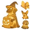 Soft Atmosphere Night Light Light-up Dog Statue Halloween Dachshund Ghost Lamp Set Led Puppy Night Lights for Dog for Halloween