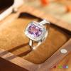 New Arrival S925 Sterling Silver Ring 68mm Oval Natural Stone Luxury Inlaid Light Luxury Crystal Women Fine Jewelry