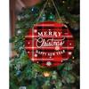 Christmas Wooden Hanging Welcome Sign - Dual-Use Decoration for Shop or Home