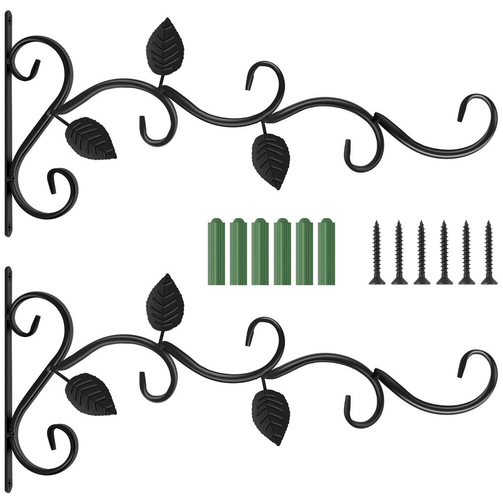 2/4/10Pcs Wall-Mounted Hook Flower Pot Holder Europe Vintage Iron Art Flower Stand Garden Decoration Wall Hanging Basket Bracket