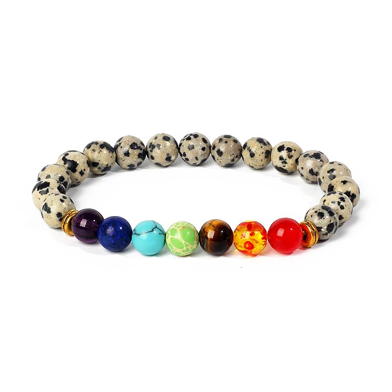 7 Chakra Diffuser Bracelets Men Women Natural Lava Stone Crystal Healing Anxiety Jewelry Mandala Yoga Meditation Bracelet Gift
