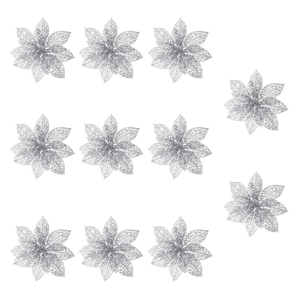 Christmas Tree Hanging Flower Xmas Decoration Hollow Flowers Holiday Ornaments