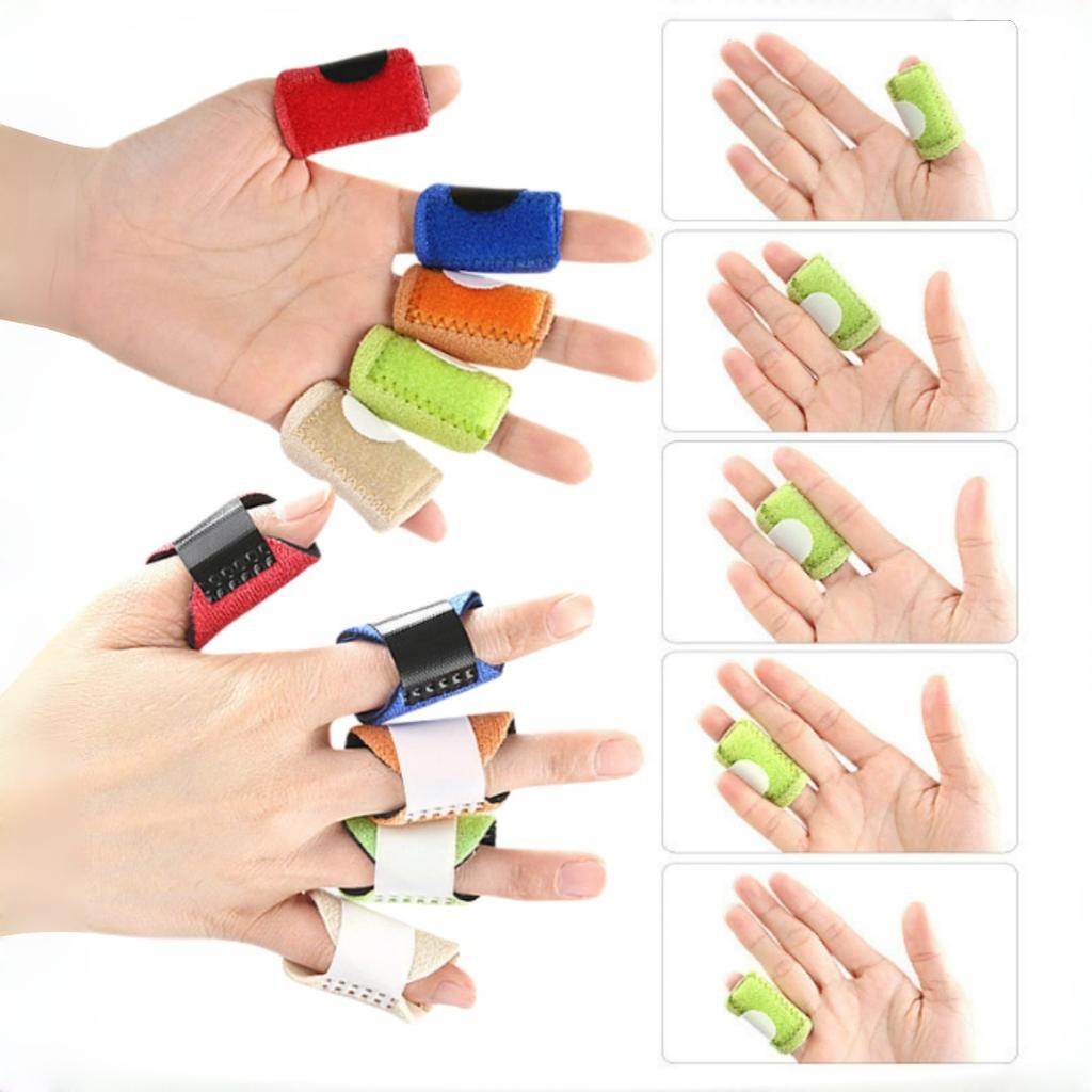7Pcs Finger Splint Support Brace With Aluminum Strip For Thumb Protection Finger Guard Fixing Strap Finger Protector