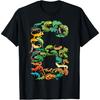 Tricou pentru Băieți de 6 Ani, Tematică Reptile Șopârle, pentru a 6-a Zi de Naștere