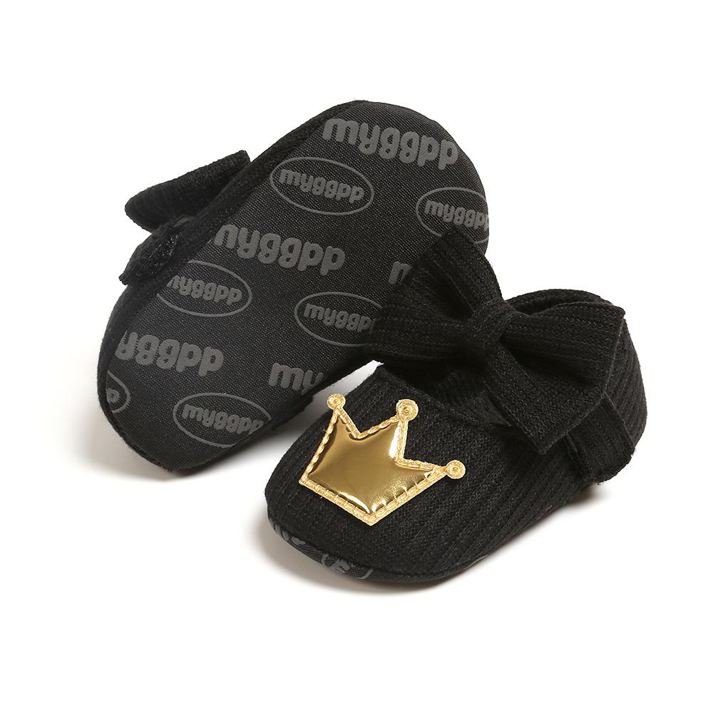 MYGGPP Woolen Baby Princess Schuhe Babyschuhe Schuhe mit weichem Boden Kleine Babyschuhe Frühlings- und Herbstmodelle