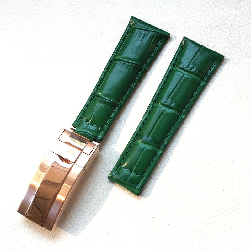 

Ремінці для годинників для Rolex SUBMARINER Yacht-Master DAYTONA GMT Шкіряний ремінець з крокодиловим тисненням Чоловічий ремінець Аксесуари для годинників 20мм 20mm