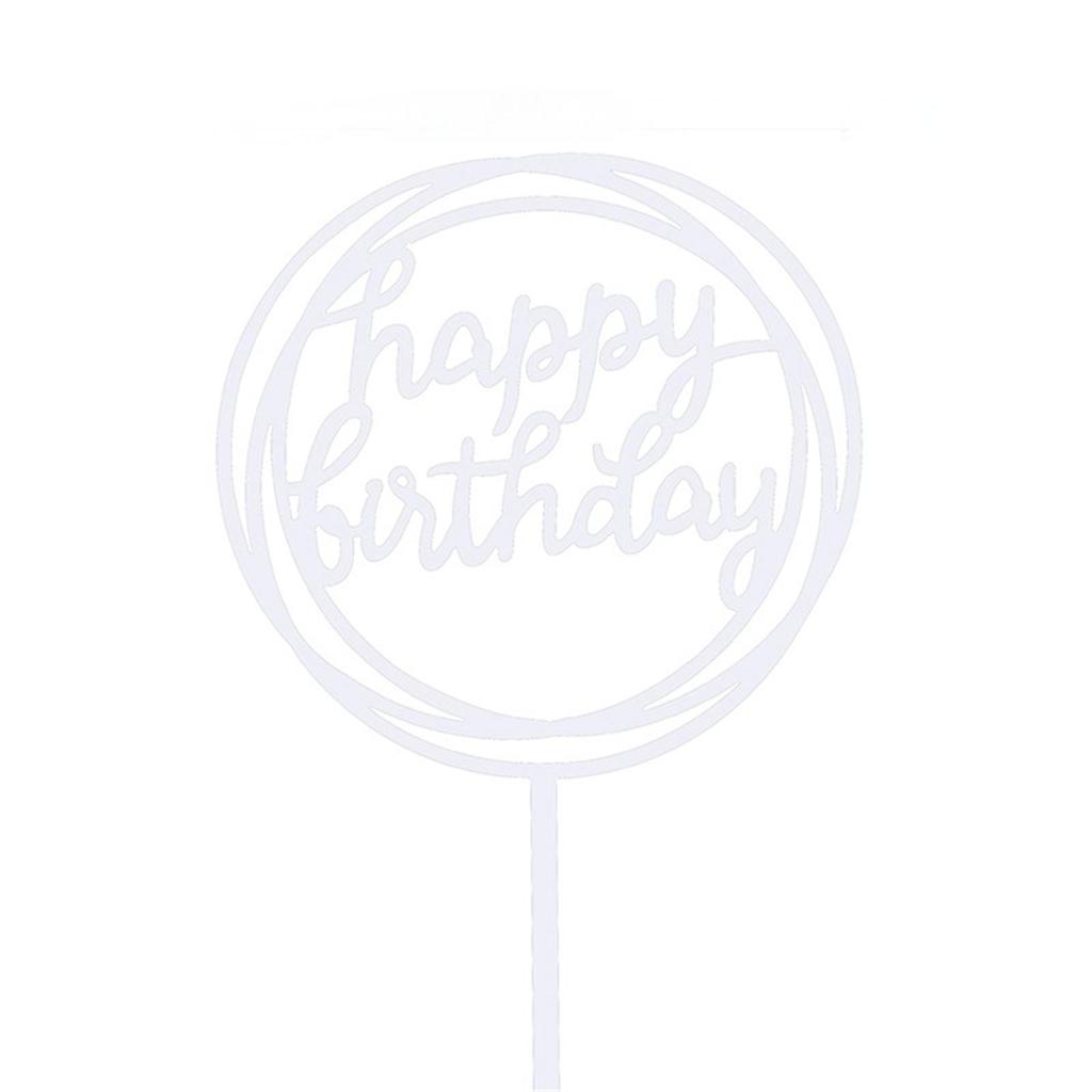 Acrylic Birthday Cake Topper Rose Gold Happy Birthday Dessert Cake Decoration For Baby  Cake Toppers Baking Supplies