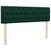 Ottoman Bed with Mattress & LEDs Dark Green 140x190 cm Velvet