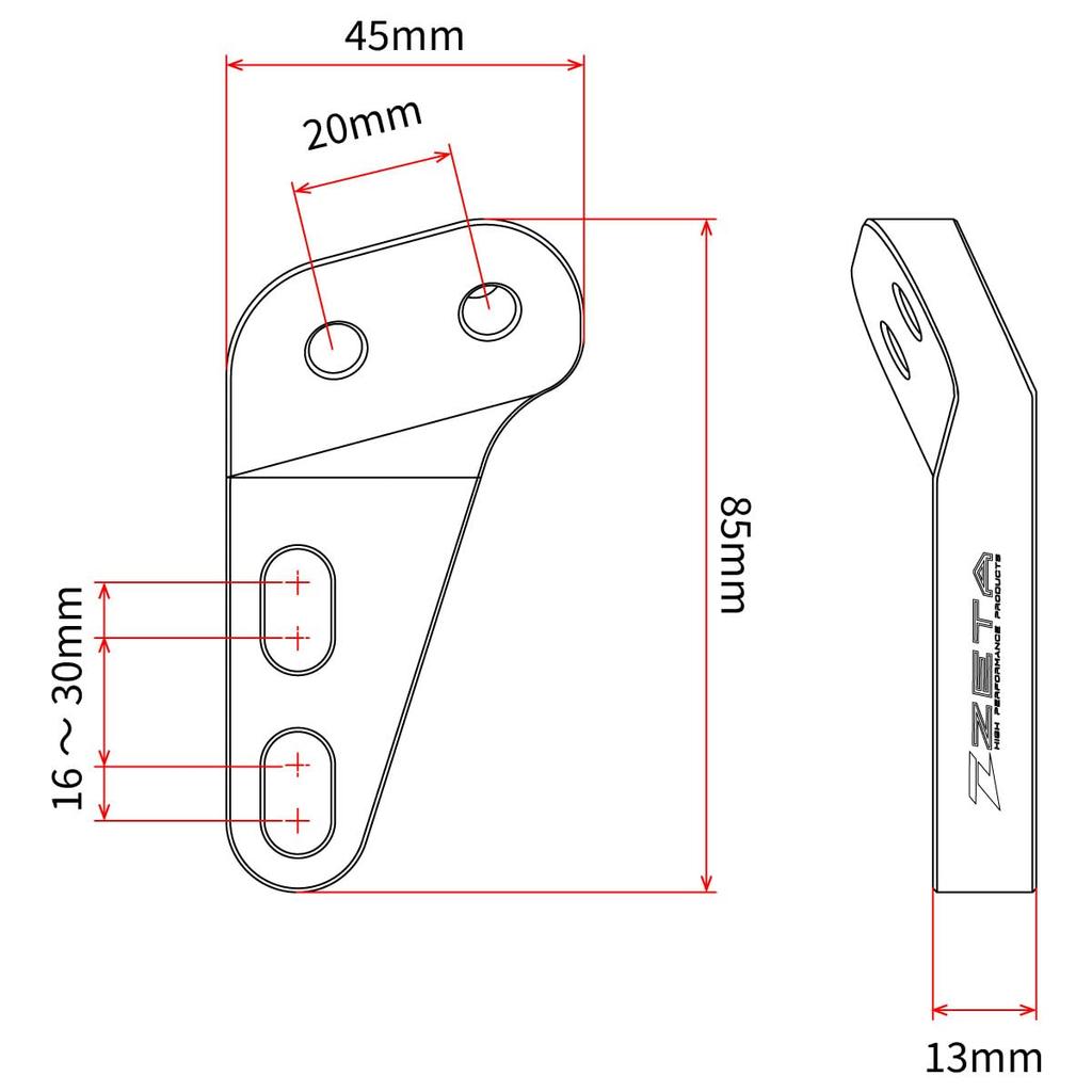 ZETA RACING Handguard Mount Front Type for SL230 XLR XR CRM KDX KLX RMX Compatible with Armor Handguards Aluminum Dirt Freak F5267 CRF150F/230F