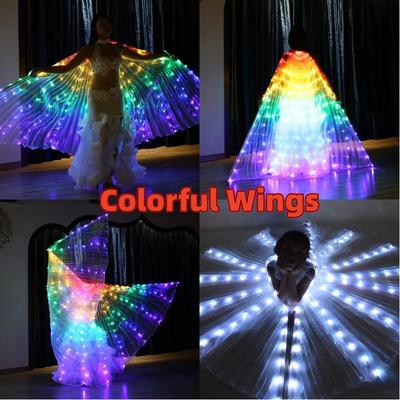 Aripi LED Adult Copil Aripi Dans din Buric Aripi Isis Halloween Aripă Recuzită Lampă Strălucitoare Aripă Costume Dans din Buric Accesorii Strălucire Înger