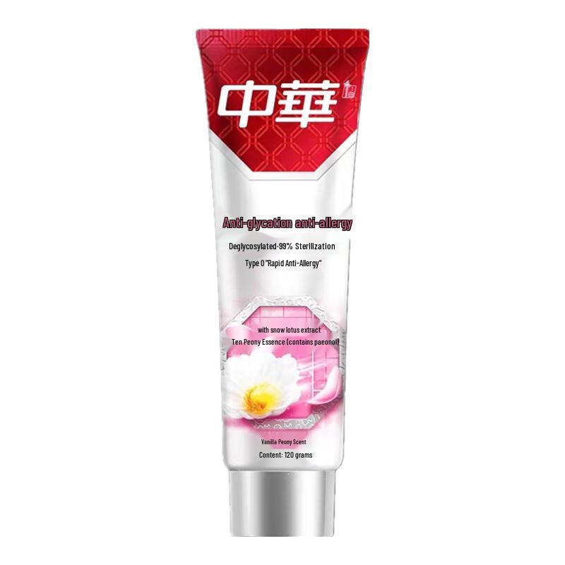 

Zhonghua Anti-Sensitivity & Anti-Sugar Toothpaste, Vanilla Peony