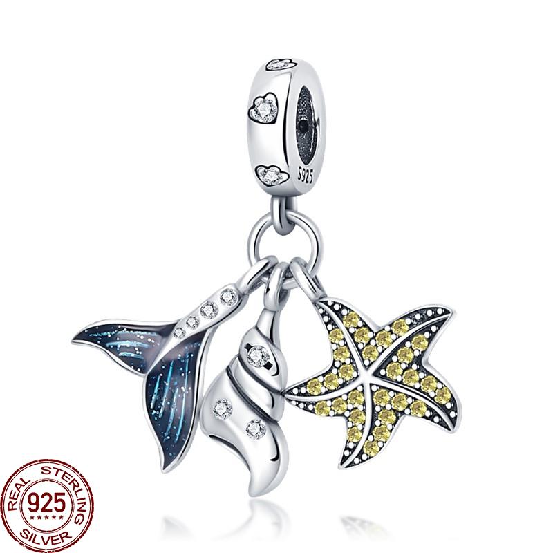 Women copper Sea Summer Design Dangle Turtle Starfish Octopus Dolphin Bead Charms Charm Bead Charms Authentic Accessories Bracelets Jewellery
