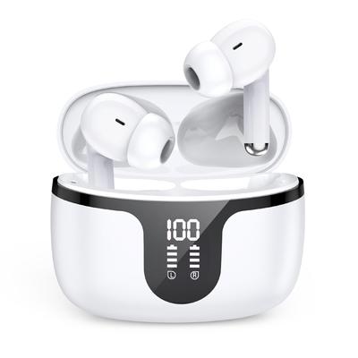 Bluetooth with Enhanced Sound Wireless Earphones Bluetooth Earphones Bluetooth Earphones Canal Type ENC Call Noise Canceling LED Display With