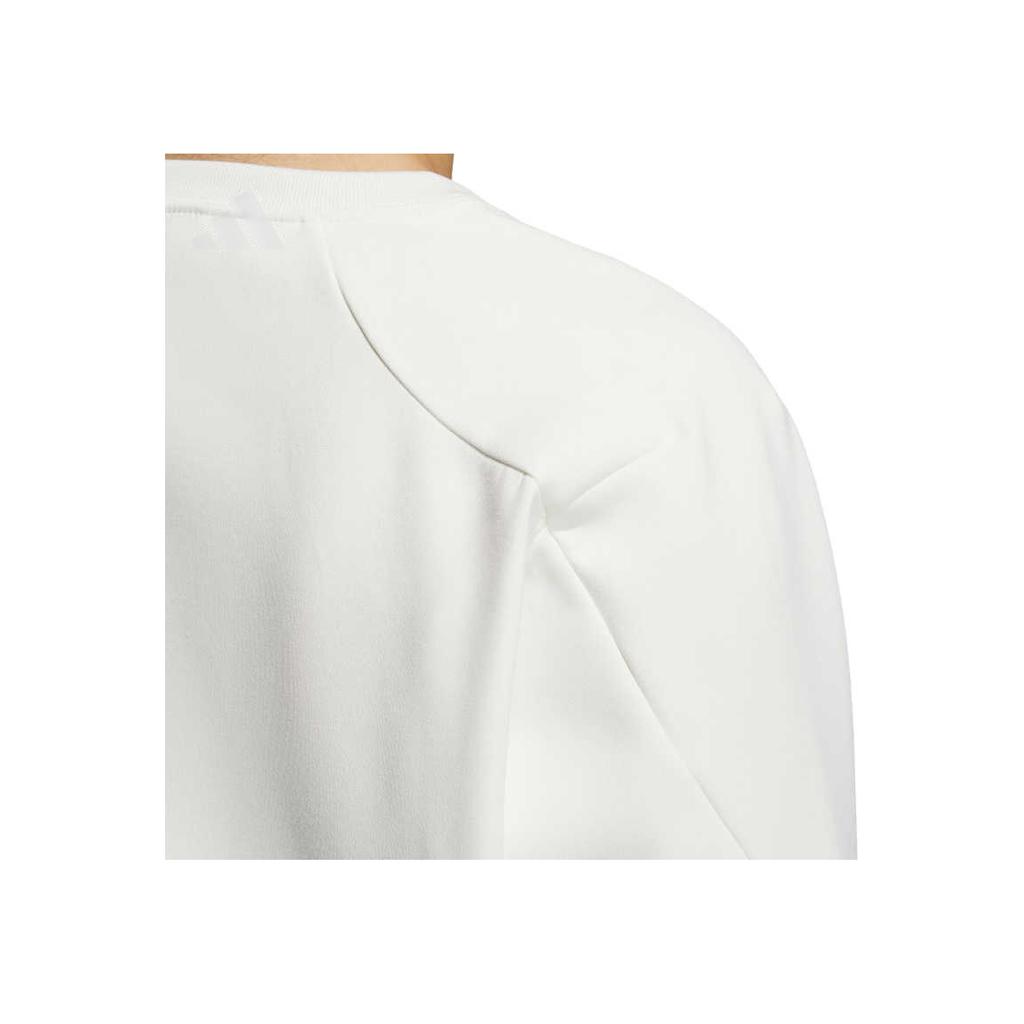 adidas Hanorac sport casual cu logo-ul mărcii, guler rotund, confortabil, la modă, hanorac pentru femei, Han-Jade-White JM8762