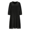 Ladies' Color V,neck Five Quarter Sleeve Party Elegant Hot Stamping Dress