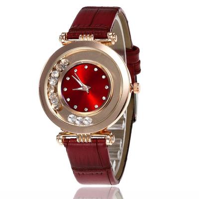 CQ411 Fashionable Rolling Sand Women Watch Ultra-thin Rhinestone Quartz Women's Watch Light Luxury Clock Giftwatches for Woman