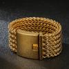 Wide Mesh Chain Bracelet for Men Shiny Rock Cool Boy Wristband Heavy Metal Jewelry Gift