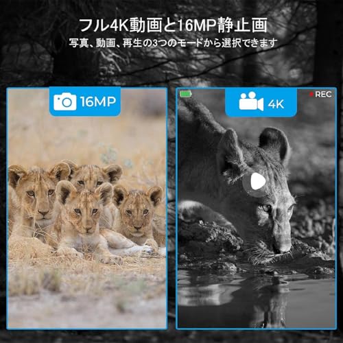 Wosports Night Vision Scope, 4K Night Vision Goggles, Binoculars with Infrared, Rechargeable, 10x Optical Zoom, 8x Digital Zoom, 4K Shooting, Night Re