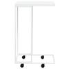  Side Table On Wheels, White, 40x30x63.5 Cm