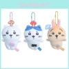 Chiikawa Cartoon Cute Hachiware Usagi Long Mushroom Plush Keychain Pendant