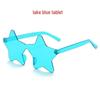 Colorful Rimless Star Party Sunglasses: Fun One-Piece Design