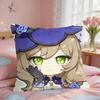 Lisa Cute Cute Genshin Impact Cushion Cover Square Short Plush Pillow Case Living Room Sofa Home Decor Funda X