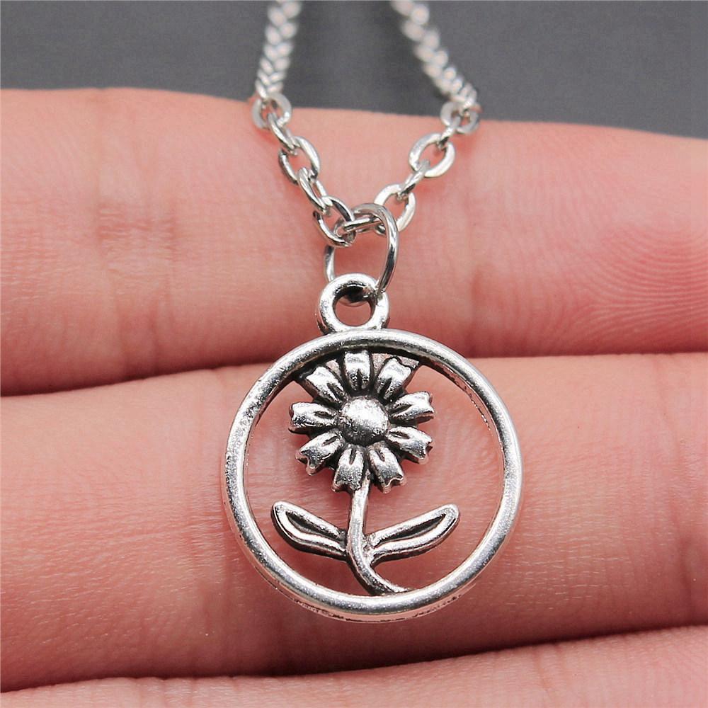 Tree of Life Floral Mandala Pendant Antique Bronze Metal Bridesmaid Choker Necklace Trendy Gift