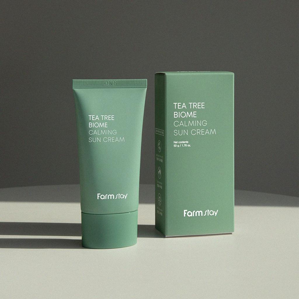 [SET] Tea Tree Biome Calming Sun Cream 50g X 2 (+Travel Kit 4-Piece Set)