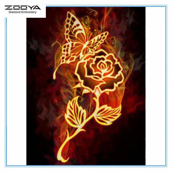 

ZOOYA DIY 3D Алмазная бабочка Роза Вышивка крестиком домашний декор