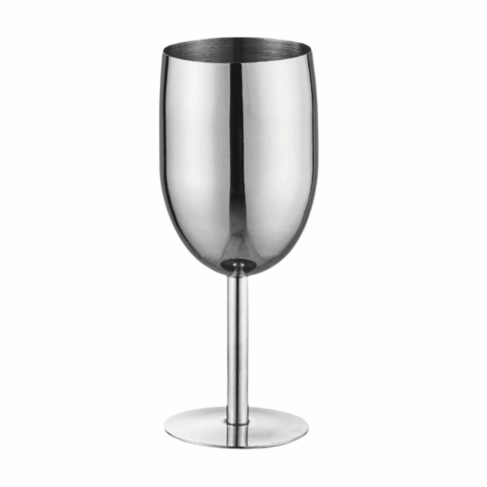 Nietłukący Kieliszek ze Stali Nierdzewnej Metalowy Kieliszek do Wina w Stylu Retro Wysoki Kieliszek Kubek do Picia