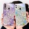 Creme Reis weiße Blüten Für Samsung A20 30 22 23 24 25 26 A31 32 33 34 A35 42 A50 51 52 53 54 55 56 70 71 72 73 Glas Handyhülle