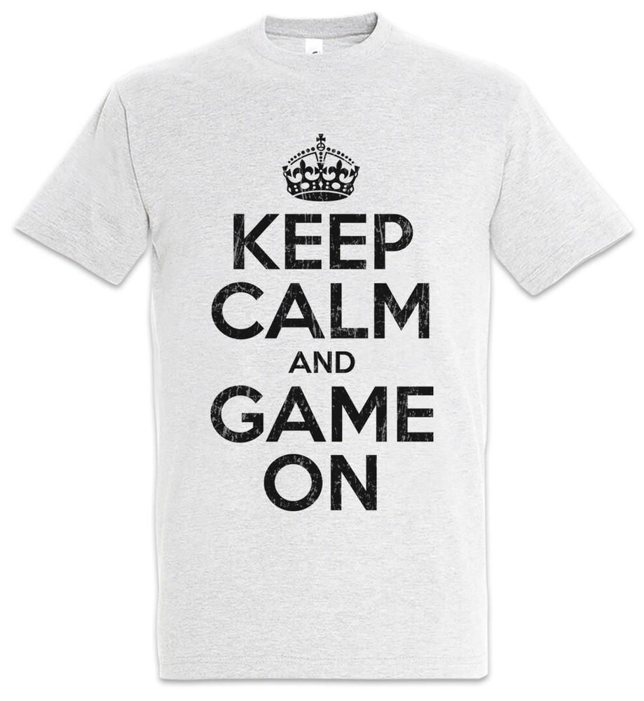 

Keep Calm And Game On Men s T-Shirt Geek Nerd Gamer Admin Repair Mr. RPG Robot 4XL