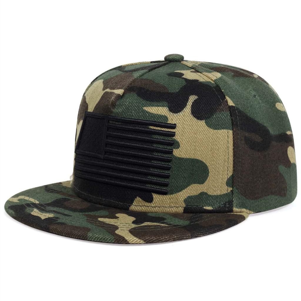 Coole Baseballkappe mit aufgestickter Flagge und flachem Schirm für Herren, Gorras Snapbacks mit 3D-Flagge, Outdoor-Hip-Hop-Caps, Fitness-Mützen