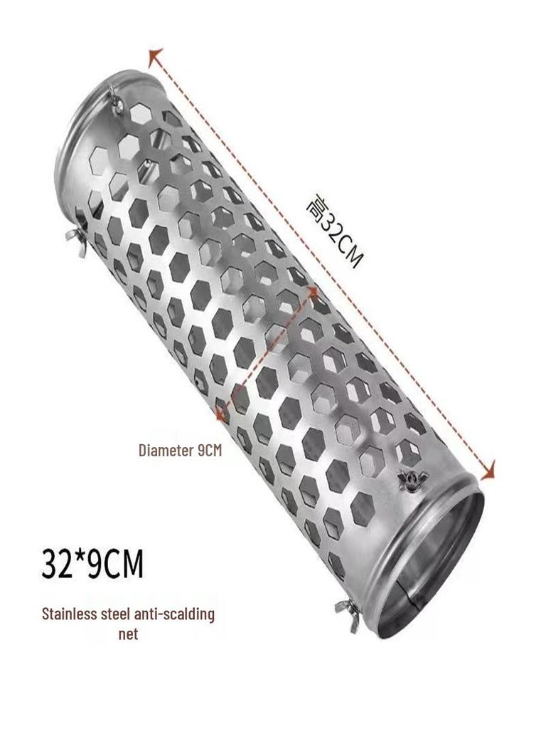Heat-Resistant Outdoor Tent Stove Accessories: Chimney Insulation, Anti-Scald Net, Spark Arrester, Smoke Pipe Bag