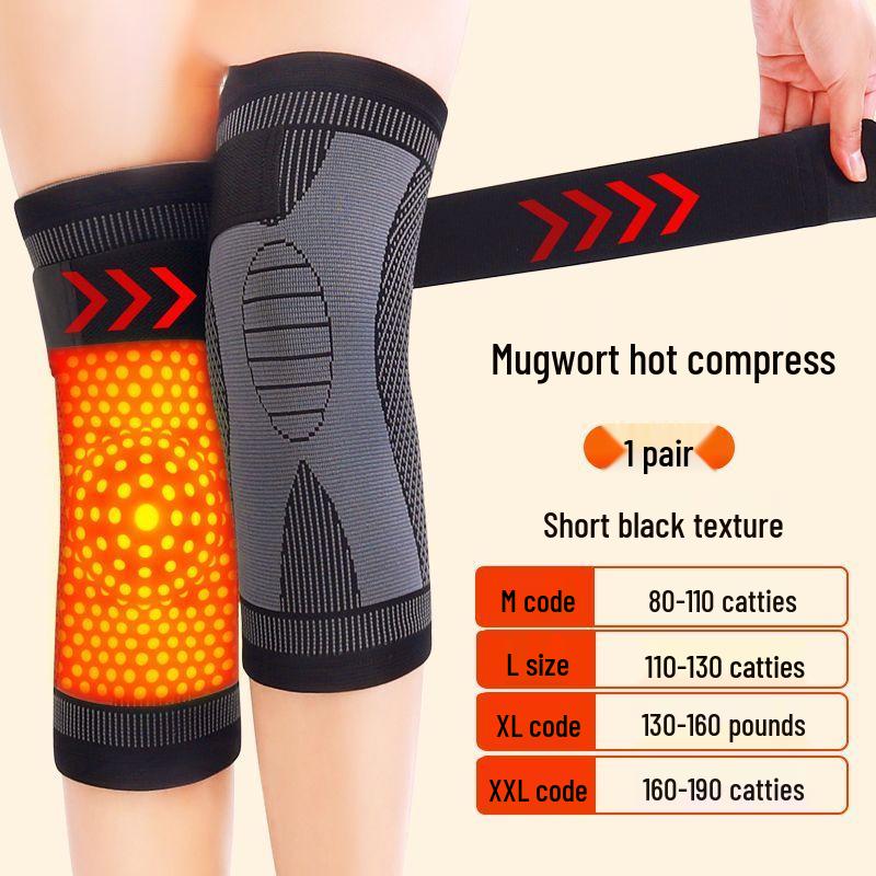 Mugwort Heating Knee Pads: Warm, Non-Slip Leg Warmers for Sports & Cold Weather