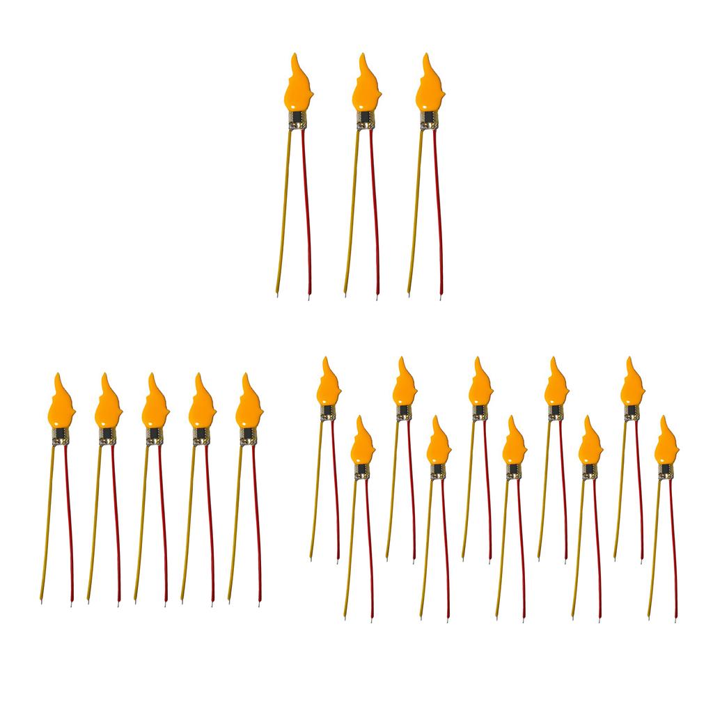 3/5/10PCS 3V LED Flame Effect Light Bulb 2200K Diode Flash Candles Flame LED Filament for Birthday Party Decoration