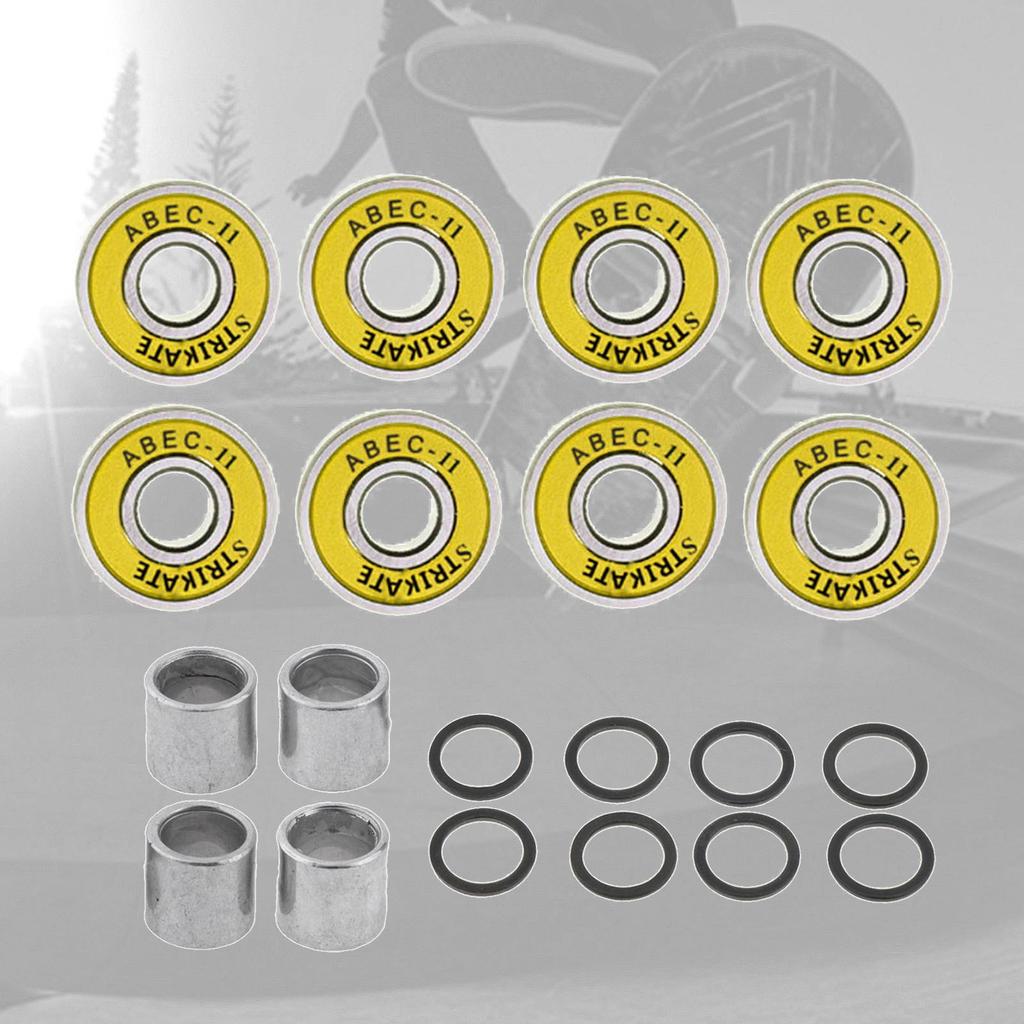 8 Reibungslose Abec 11 Skateboard Rollschuh Räder Roller Ersatzlager