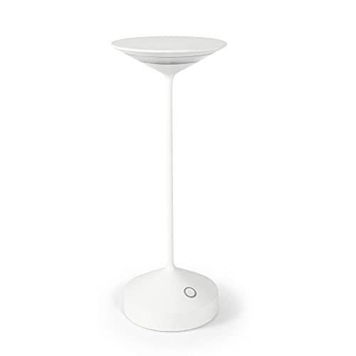 Lampe de table - ABERT - Tempo - Rechargeable - LED - Aluminium blanc