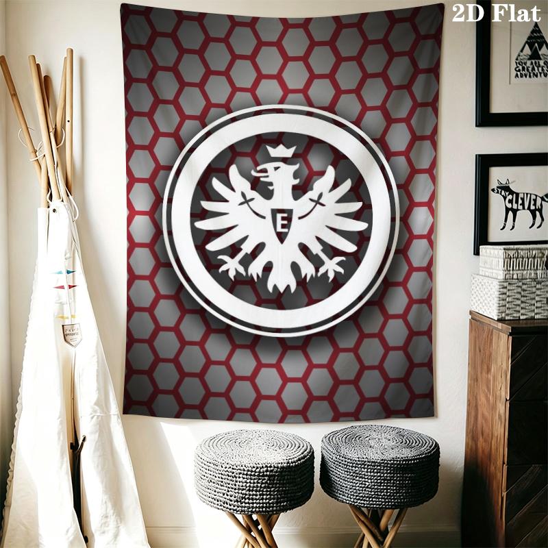 Eintracht Frankfurt Wall Tapestry Aesthetic Wall Hanging Printed Fabric Blanket Decorative Tapestries for Bedroom Living Room Home Decor