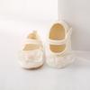 Scarpe da Bambina in Cotone con Fiocco in Pizzo 0-1 Anno Scarpe da Camminata Antiscivolo Suola Morbida per Bambini Piccoli Uso Interno Estate Alta Qualità Primi Passi