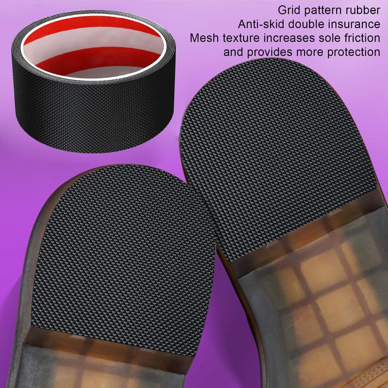 Non-Slip Shoes Mat Nonslip Sole Protector Rubber Shoe Sole Protector Adhesive Shoe Bottom Strips Tailorable Shoe Grip Sticker