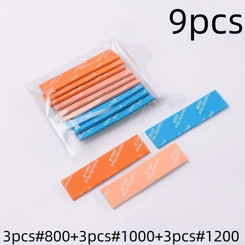 9Pcs Washable Sponge Sandpape,Dry/Wet Dual-Use Polishing Sanding Blocks,For Assembling Model Build Tools Hobby DIY #400 To #2000