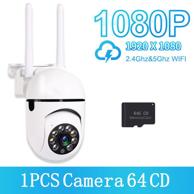 200W 5Ghz a 2,4GHz Wifi IP kamera HD 1080P IR plnobarevné noční vidění Zabezpečení Venkovní bezdrátová sledovací kamera AI Sledování člověka (1/2/4 ks)