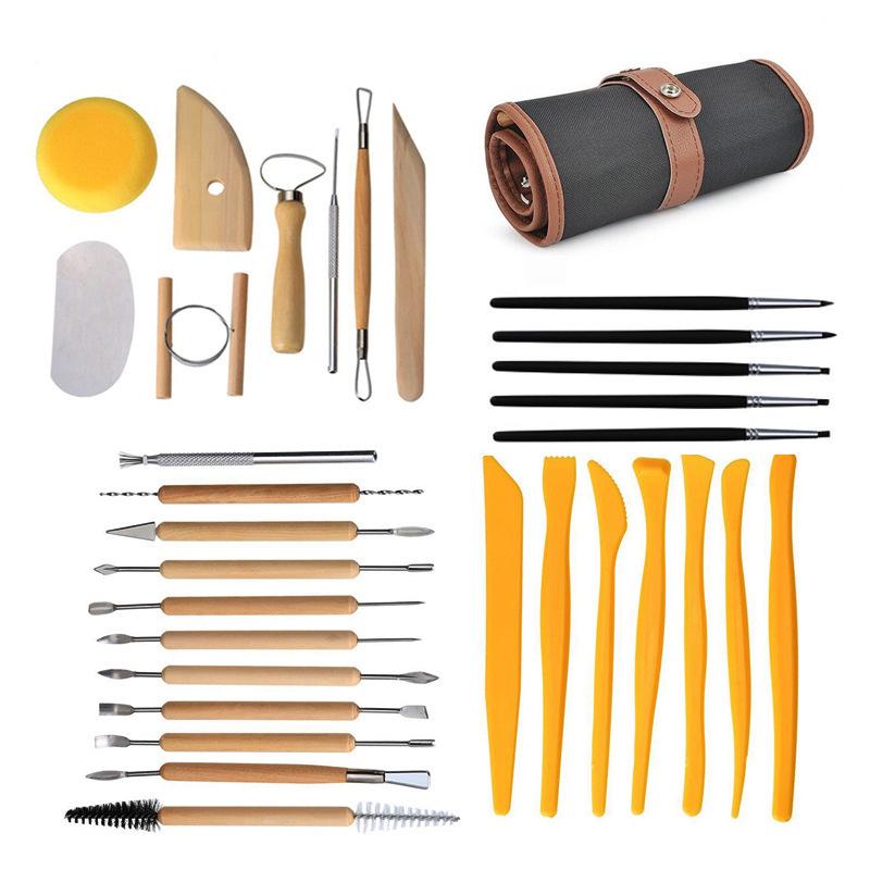 30-Piece Clay Sculpture and Carving Tool Set for Pottery and Polymer Clay